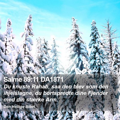 Salme 89:11 DA1871 Bible Verse Image