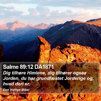 Salme 89:12 DA1871 Bible Verse Image