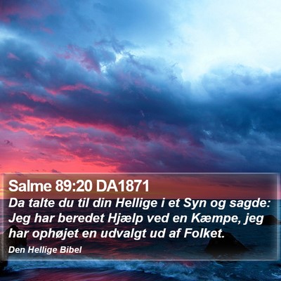 Salme 89:20 DA1871 Bible Verse Image