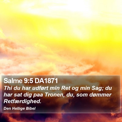 Salme 9:5 DA1871 Bible Verse Image