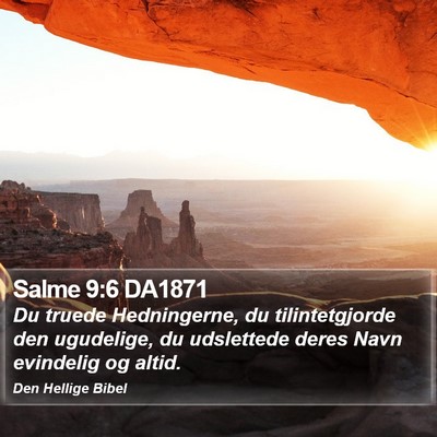 Salme 9:6 DA1871 Bible Verse Image