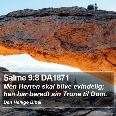 Salme 9:8 DA1871 Bible Verse Image