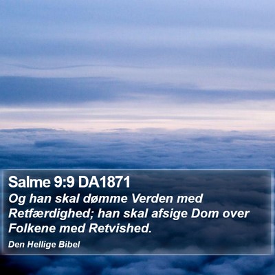 Salme 9:9 DA1871 Bible Verse Image