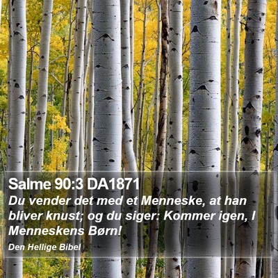 Salme 90:3 DA1871 Bible Verse Image