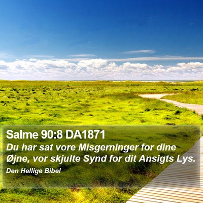 Salme 90:8 DA1871 Bible Verse Image