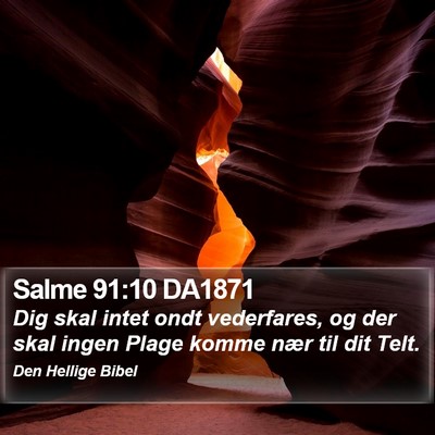 Salme 91:10 DA1871 Bible Verse Image
