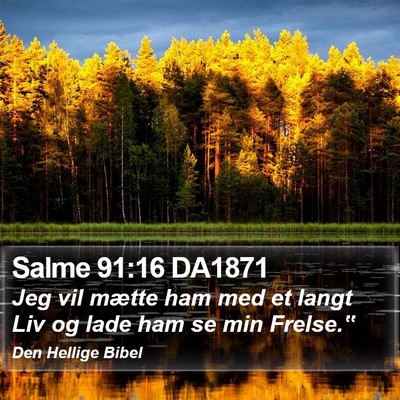 Salme 91:16 DA1871 Bible Verse Image