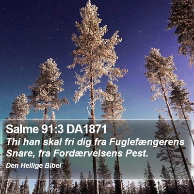 Salme 91:3 DA1871 Bible Verse Image