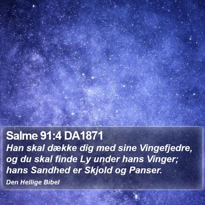 Salme 91:4 DA1871 Bible Verse Image