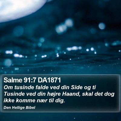 Salme 91:7 DA1871 Bible Verse Image