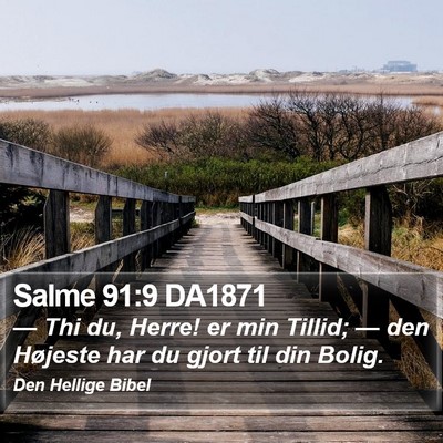 Salme 91:9 DA1871 Bible Verse Image