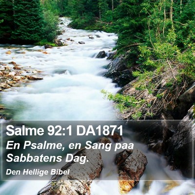 Salme 92:1 DA1871 Bible Verse Image