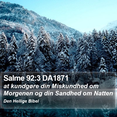 Salme 92:3 DA1871 Bible Verse Image