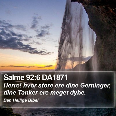 Salme 92:6 DA1871 Bible Verse Image