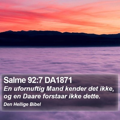Salme 92:7 DA1871 Bible Verse Image