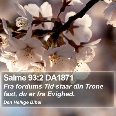 Salme 93:2 DA1871 Bible Verse Image