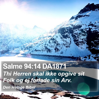 Salme 94:14 DA1871 Bible Verse Image
