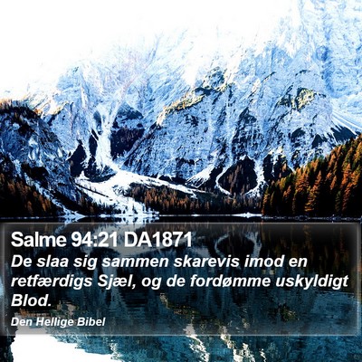 Salme 94:21 DA1871 Bible Verse Image