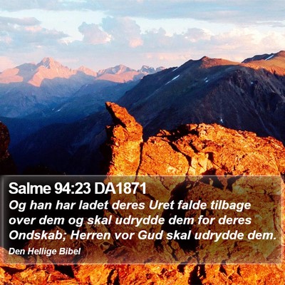 Salme 94:23 DA1871 Bible Verse Image