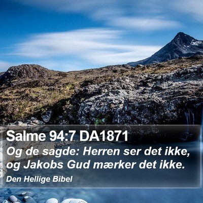Salme 94:7 DA1871 Bible Verse Image