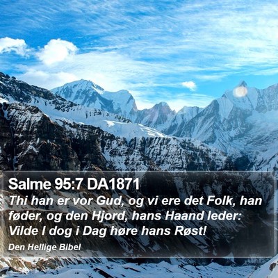 Salme 95:7 DA1871 Bible Verse Image