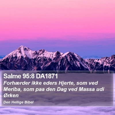 Salme 95:8 DA1871 Bible Verse Image