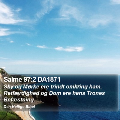Salme 97:2 DA1871 Bible Verse Image