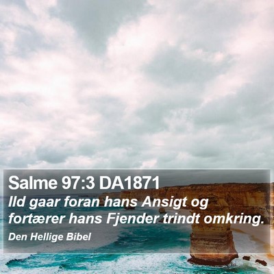 Salme 97:3 DA1871 Bible Verse Image