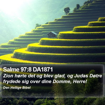 Salme 97:8 DA1871 Bible Verse Image