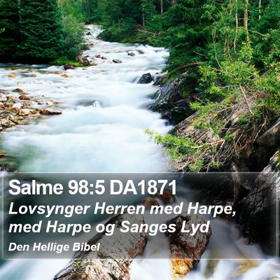 Salme 98:5 DA1871 Bible Verse Image