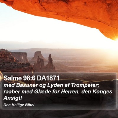 Salme 98:6 DA1871 Bible Verse Image