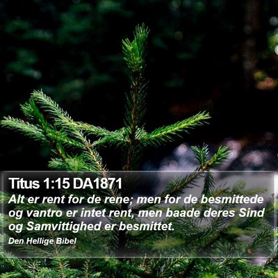 Titus 1:15 DA1871 Bible Verse Image