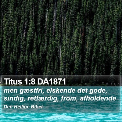 Titus 1:8 DA1871 Bible Verse Image