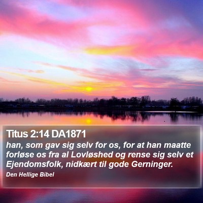 Titus 2:14 DA1871 Bible Verse Image