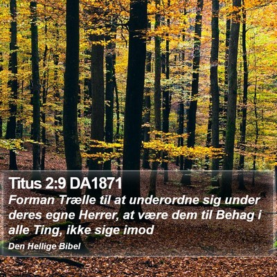Titus 2:9 DA1871 Bible Verse Image