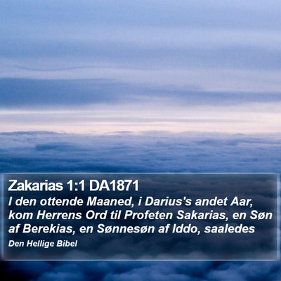Zakarias 1:1 DA1871 Bible Verse Image