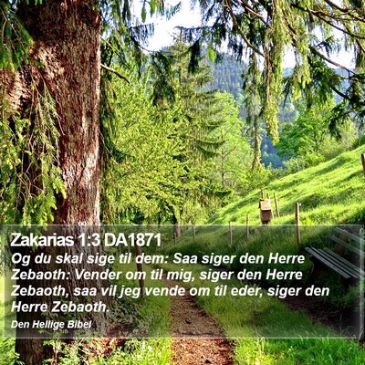 Zakarias 1:3 DA1871 Bible Verse Image