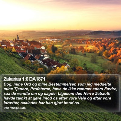 Zakarias 1:6 DA1871 Bible Verse Image