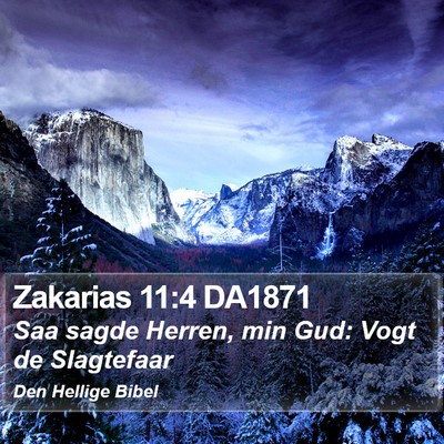 Zakarias 11:4 DA1871 Bible Verse Image