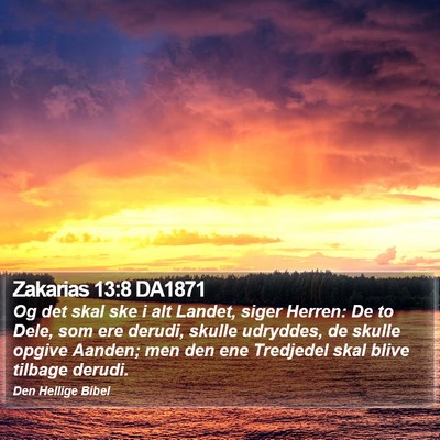 Zakarias 13:8 DA1871 Bible Verse Image