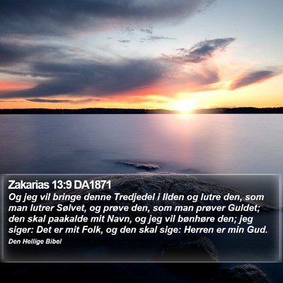 Zakarias 13:9 DA1871 Bible Verse Image
