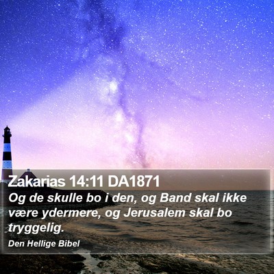 Zakarias 14:11 DA1871 Bible Verse Image