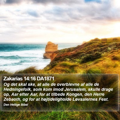Zakarias 14:16 DA1871 Bible Verse Image