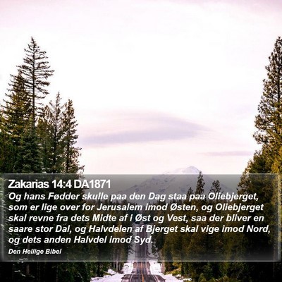 Zakarias 14:4 DA1871 Bible Verse Image