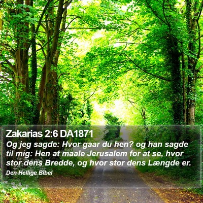 Zakarias 2:6 DA1871 Bible Verse Image