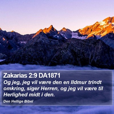 Zakarias 2:9 DA1871 Bible Verse Image