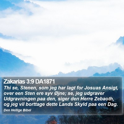 Zakarias 3:9 DA1871 Bible Verse Image