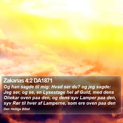 Zakarias 4:2 DA1871 Bible Verse Image