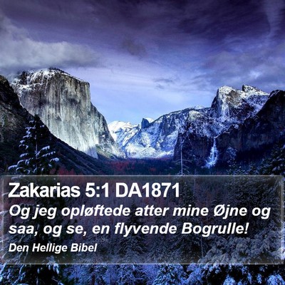 Zakarias 5:1 DA1871 Bible Verse Image