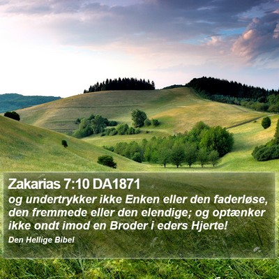 Zakarias 7:10 DA1871 Bible Verse Image